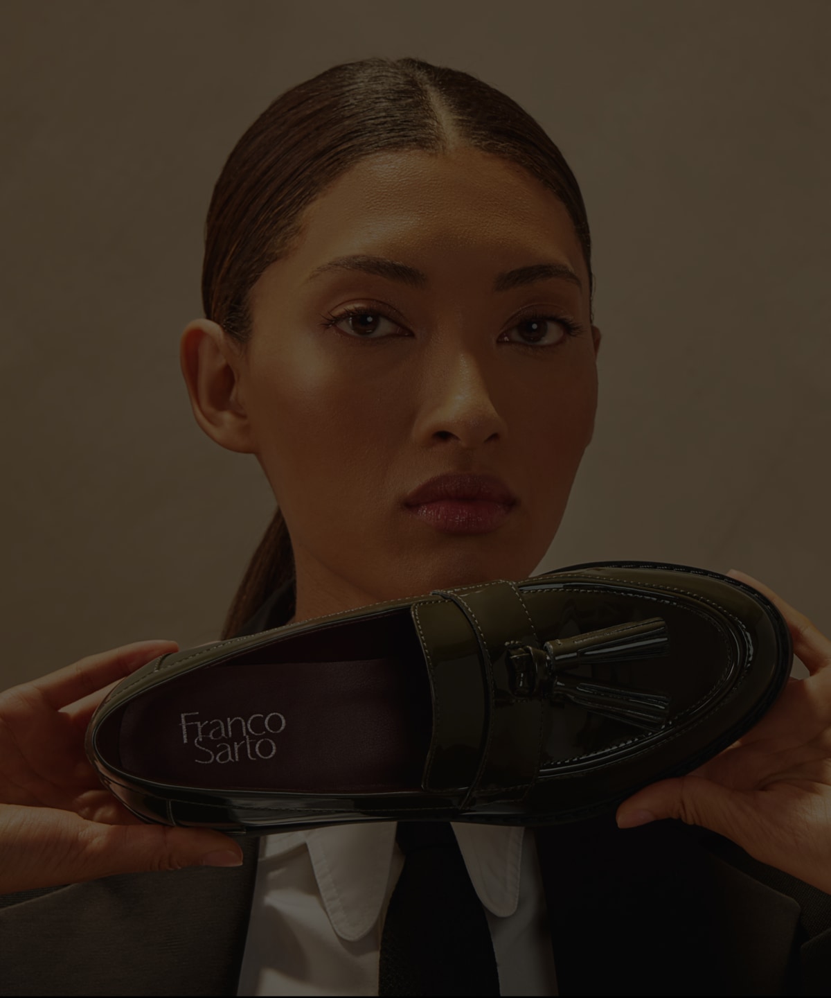 Model posing with a Franco shoe