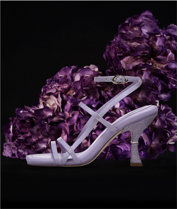 Shop lavender heeled sandal