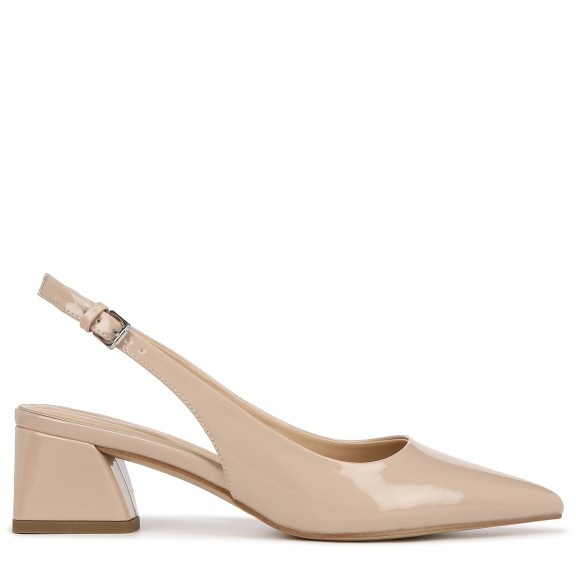 racer slingback low heeled pump