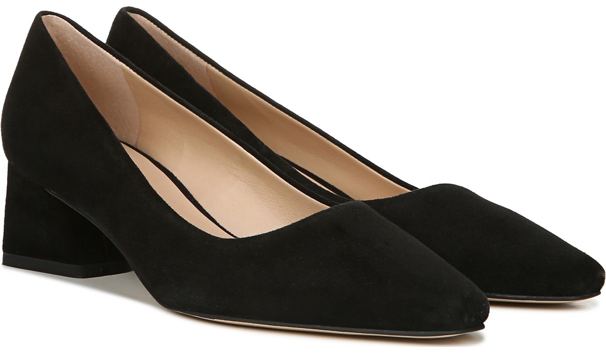 franco sarto black suede pumps