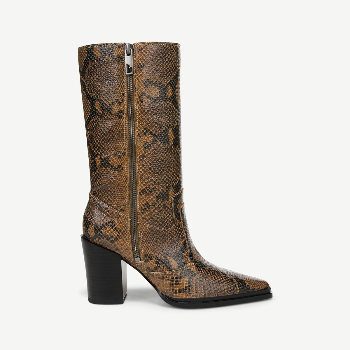 新品本革　Franco Sarto レザーブーツ Franco Sarto レザー 内ファスナー付ヒールブーツ フランコ