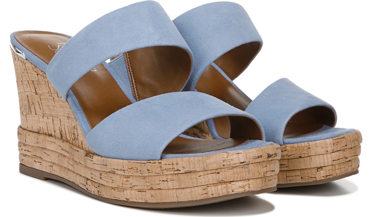 franco sarto blue suede shoes