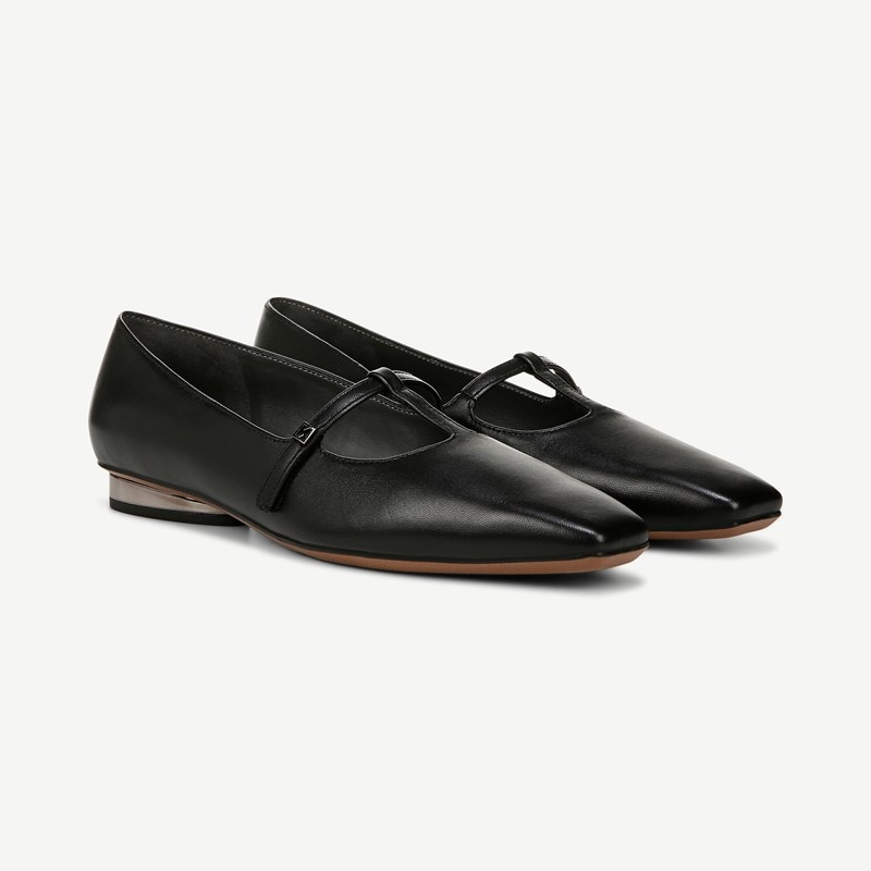 Sarto By Franco Sarto Sarto Carmela Mary Jane Flat Shoes (Black Leather) 8.5 M Pointed Toe