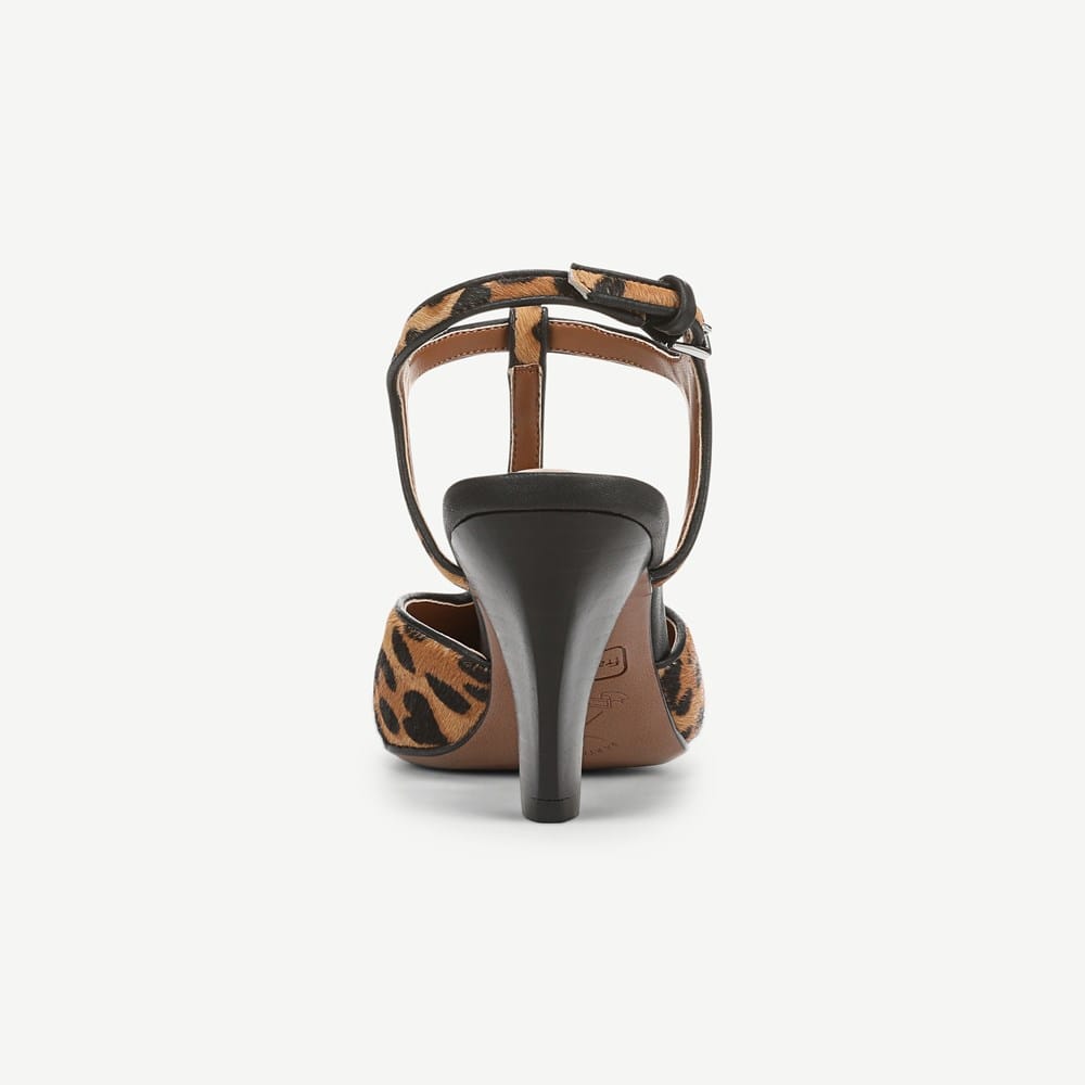 Sandales Wedges Franco Sarto - Ouvertes, Cuir Verni Léopard Marron, Taille 11 Femme, Neuf Sans Boîte