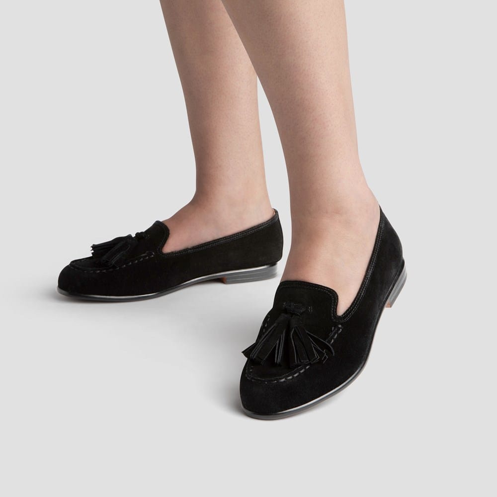 Franco Sarto Black Suede Women Loafers Size 10M Franco Sarto Ladies main image 2