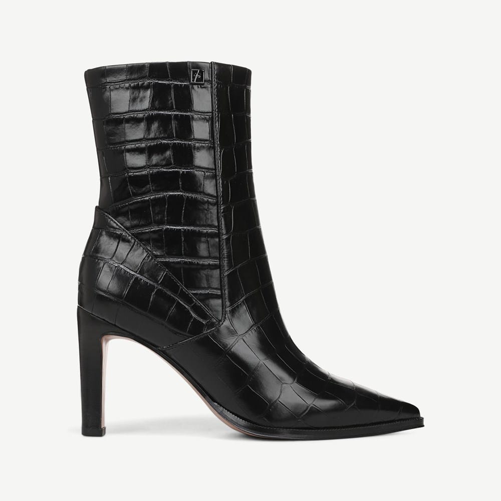 franco sarto leather anna dress bootie Appia | Women's | Black Croc Print | Size 6.5 Gown Only