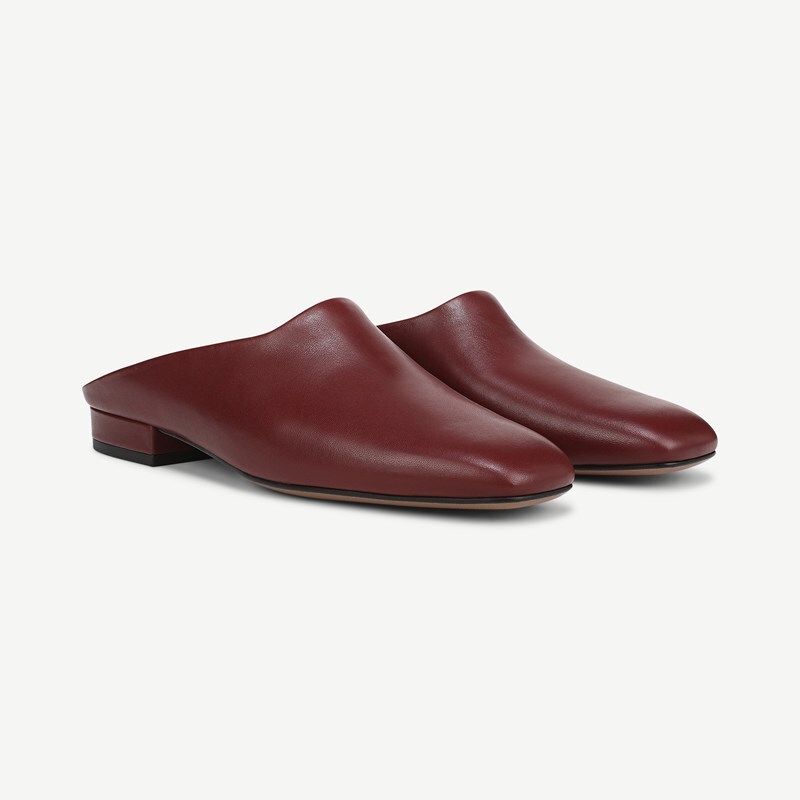 Franco Sarto Franco Daley Mule (Bordo Red Leather) 9.5 M Slip On Fit, Round Toe, Slip-On Fit