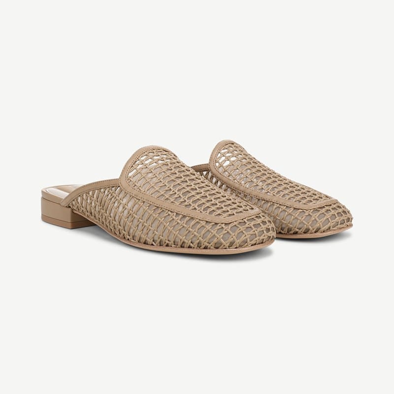 Franco Sarto Franco Holland 2 Mule (Woodsmoke Woven Faux Leather) 5.5 M Round Toe