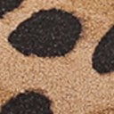 Tan Leopard Print Suede