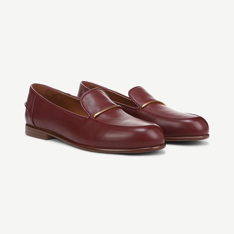 Franco Sarto Franco Mirabelle Loafer (Bordo Red Leather) 7.5 M Almond Toe