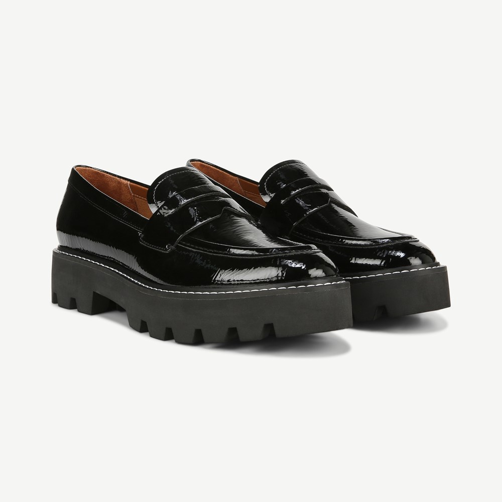 Penny Loafer - Solid Black Leather (Chunky Sole)