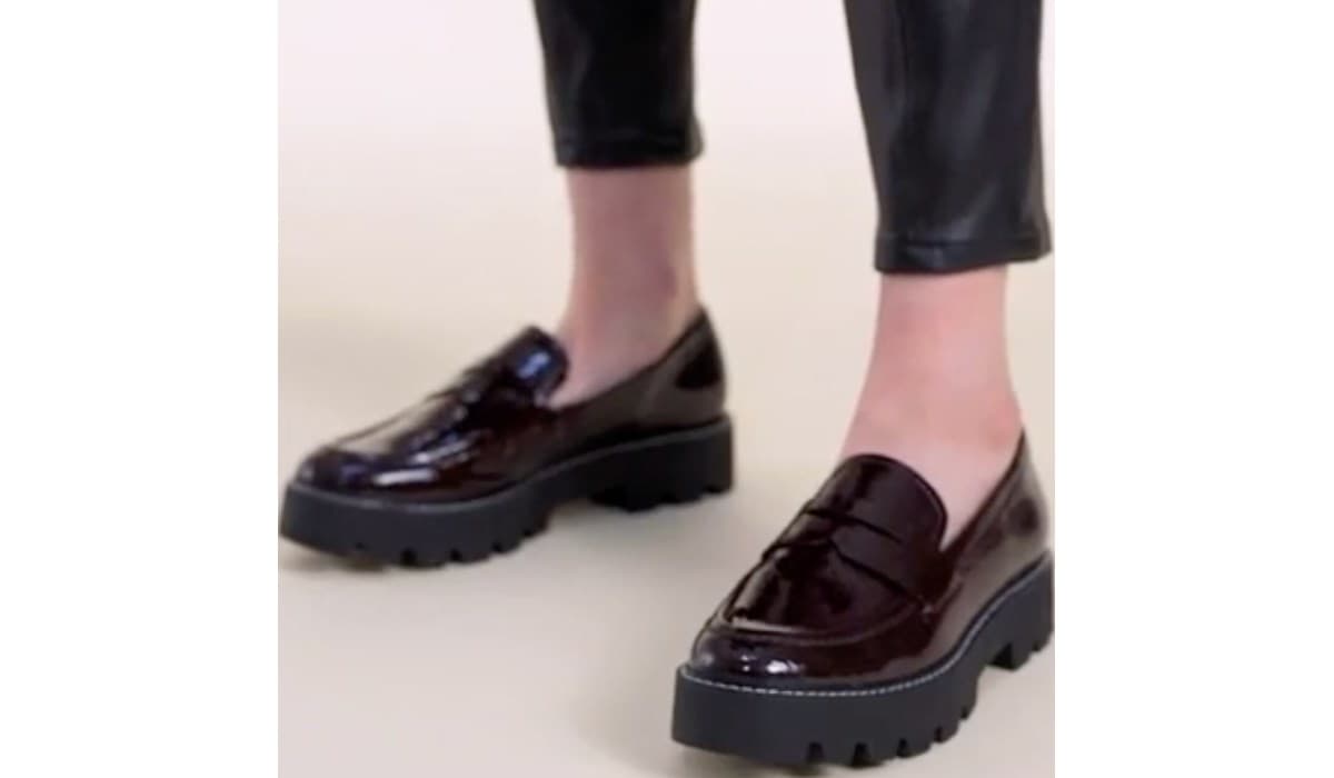 franco sarto burgundy loafers