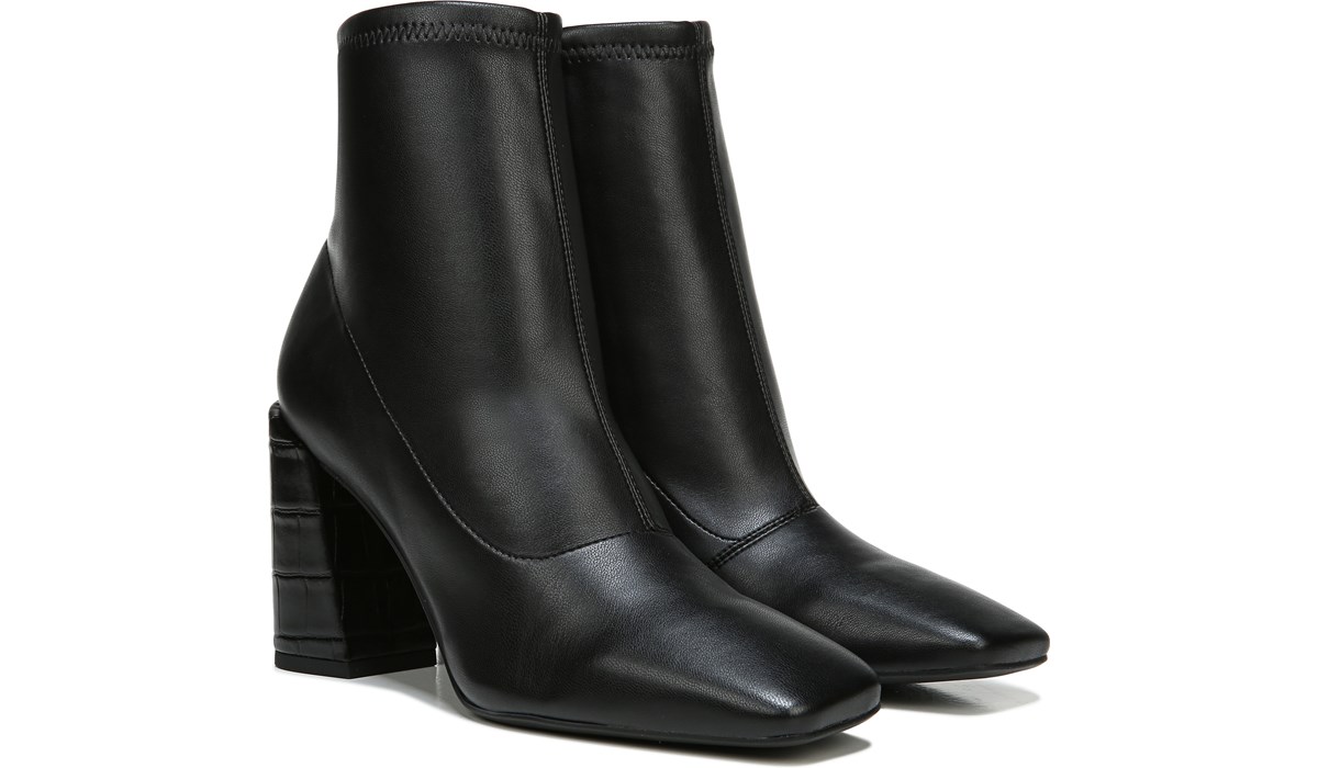 franco sarto harmona leather double side zip bootie