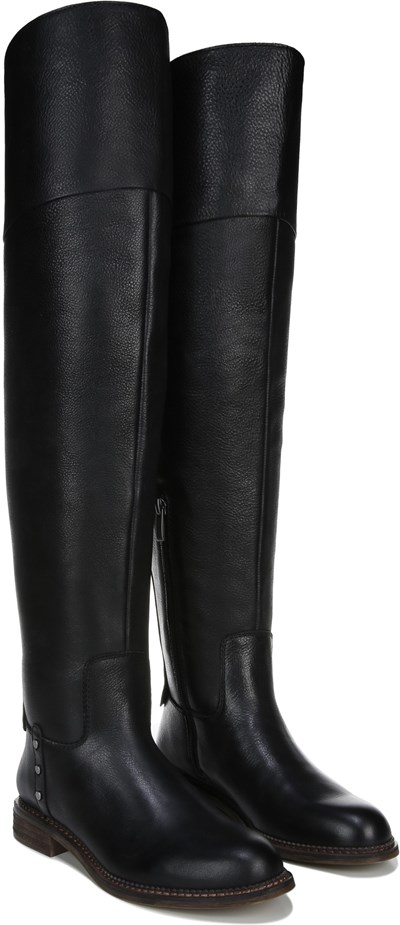 Franco Sarto Leather Callie2 Over The Knee Boot in Black Womens Shoes Boots Over-the-knee boots 