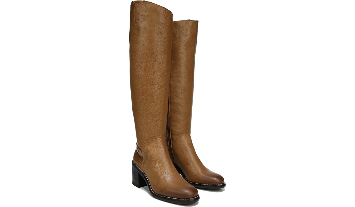 wide calf tall leather boots