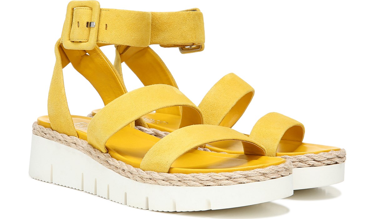 franco sarto coastal espadrille wedge sandal yellow