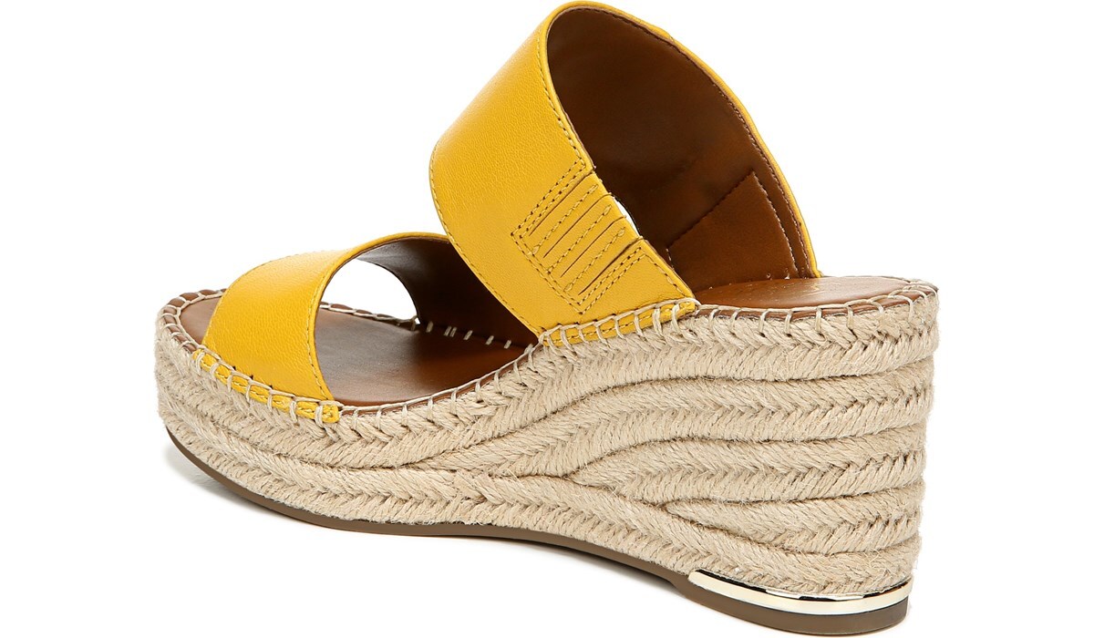 franco sarto coastal espadrille wedge sandal yellow