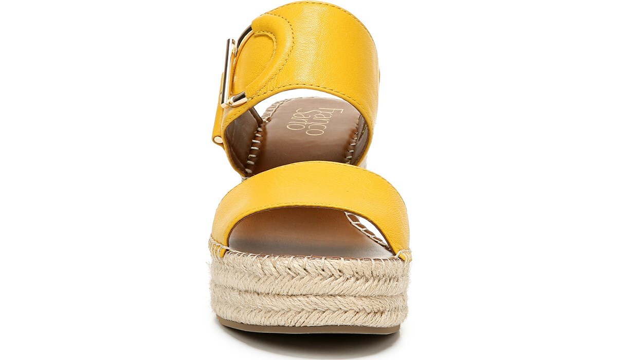 franco sarto coastal espadrille wedge sandal yellow