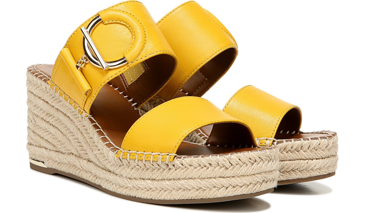franco sarto yellow wedge