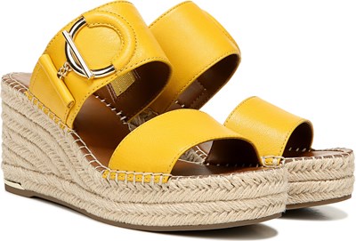 franco sarto coastal espadrille wedge sandal yellow
