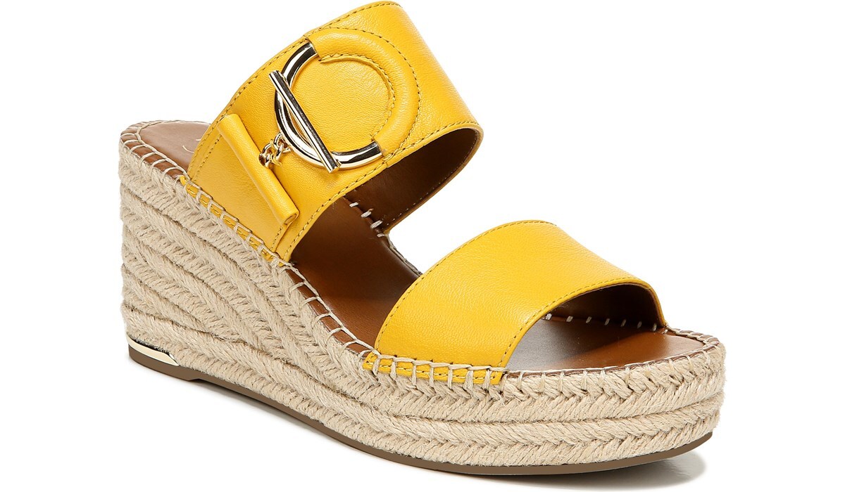 franco sarto coastal espadrille wedge sandal yellow