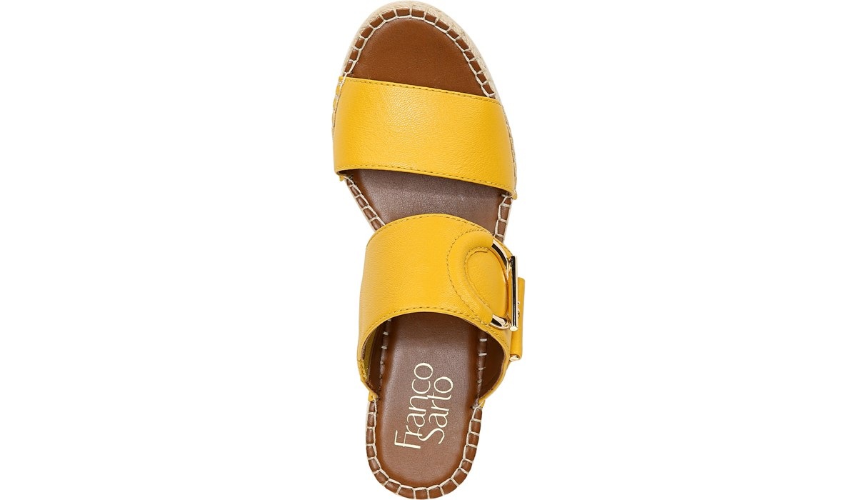 franco sarto coastal espadrille wedge sandal yellow