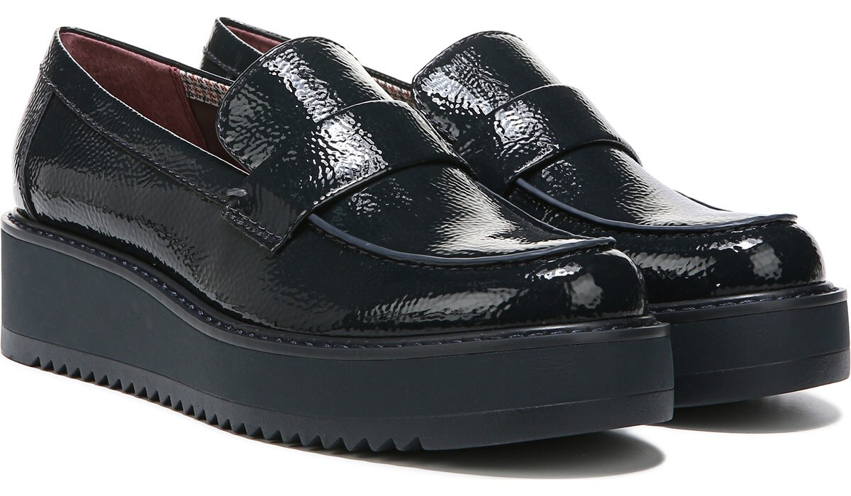 franco sarto navy blue loafers
