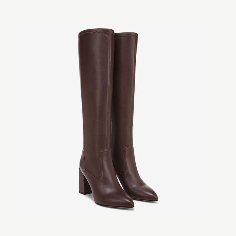 Franco Sarto Franco Katherine Wide Calf Knee High Boot (Dark Brown) 7.5 M Pointed Toe