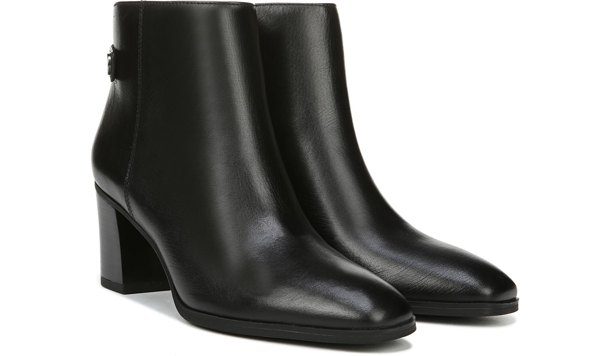 black booties 2.5 inch heel
