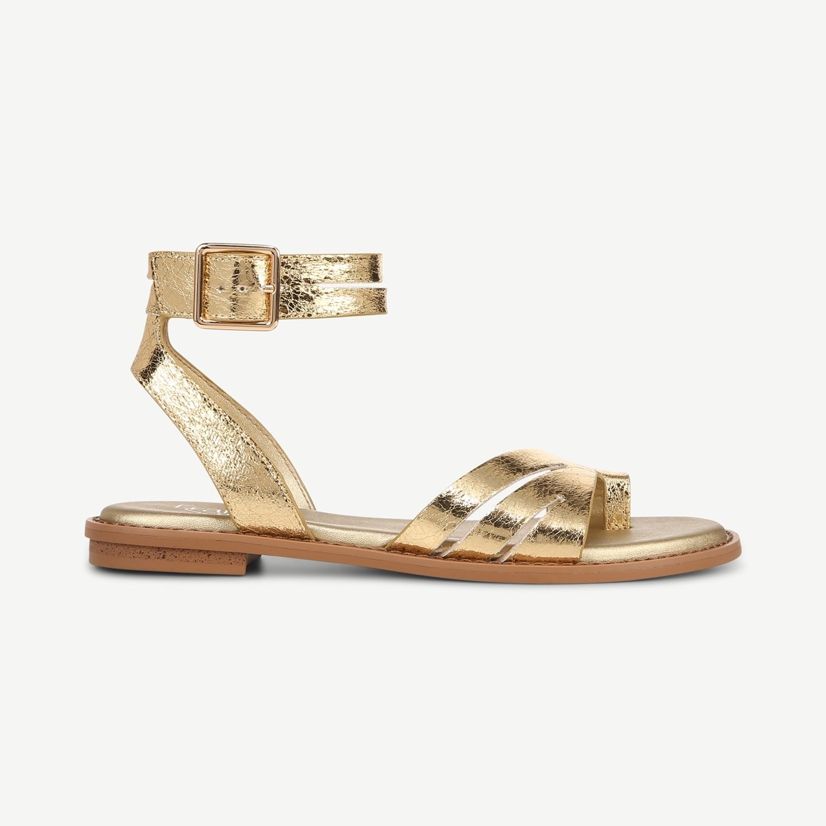 (新品)BRENTA☆Square Toe Strap Gold Sandal Gold Wide Fit Strappy Block Heeled Sandals | Footwear
