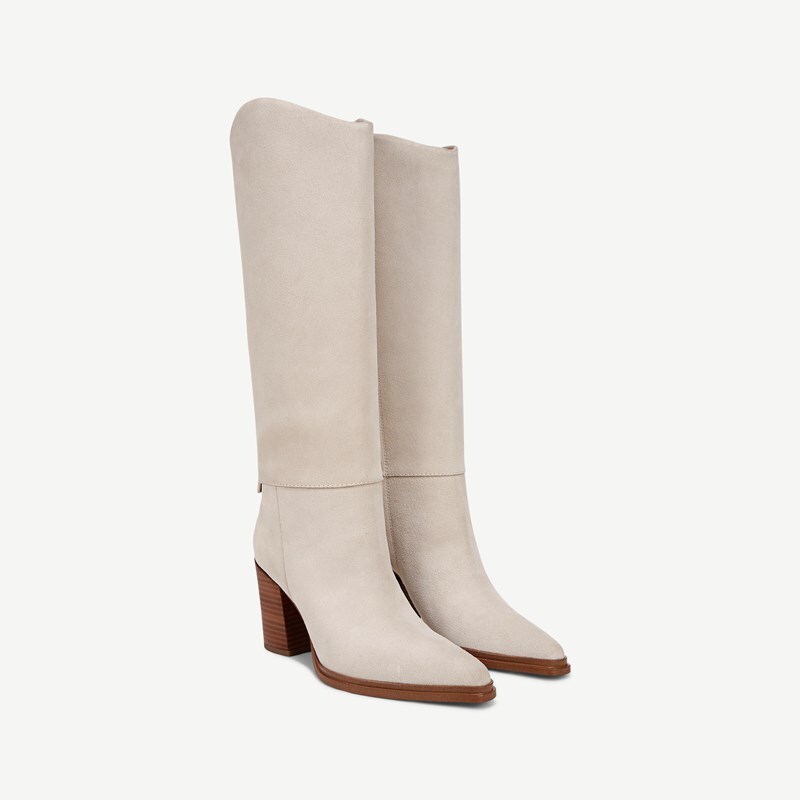 Sarto By Franco Sarto Sarto Jasmine Knee High Boot (Wool White Suede) 9.5 M Pointed Toe