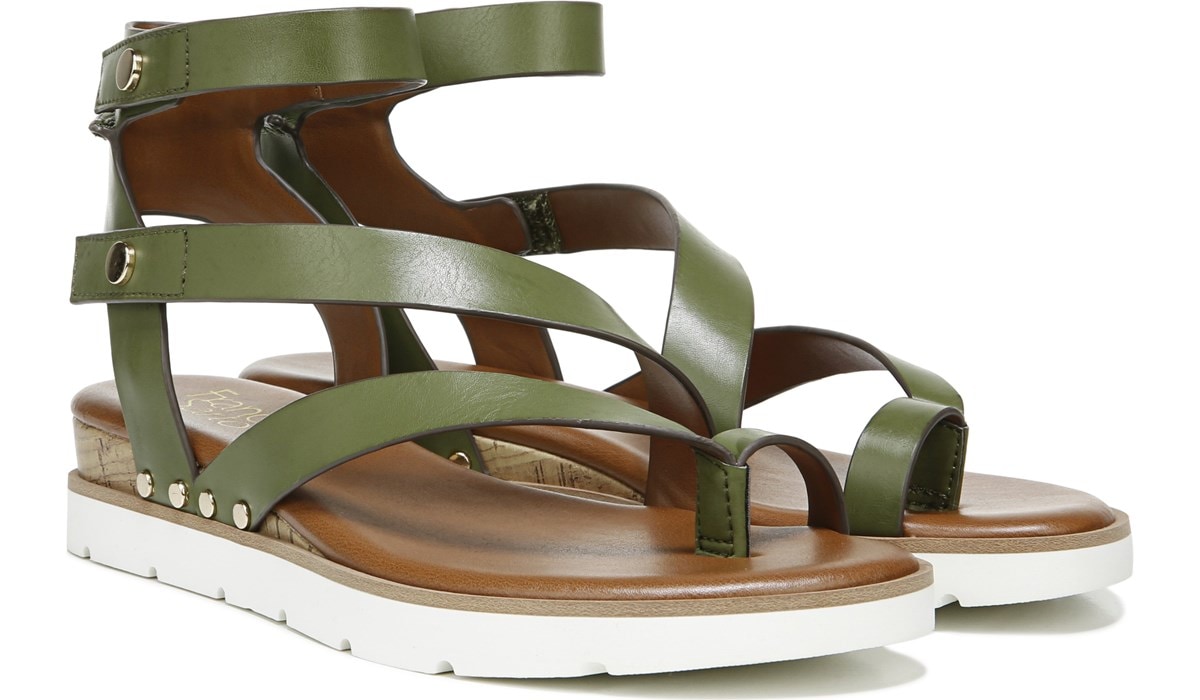 olive gladiator sandals