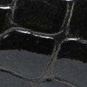 Black Croc Print Leather