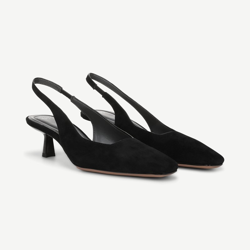 Sarto By Franco Sarto Sarto Raven Slingback Shoes (Black Suede) 10.0 M
