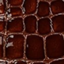 Brown Croc Print Leather