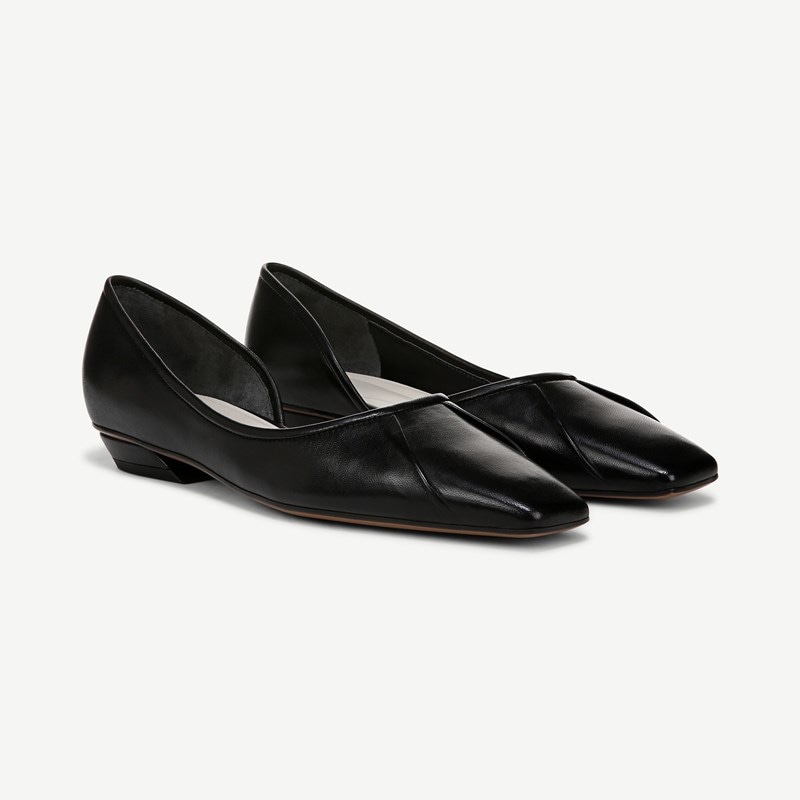 Sarto By Franco Sarto Sarto Debrah Flat Shoes (Black Leather) 8.0 M Square Toe
