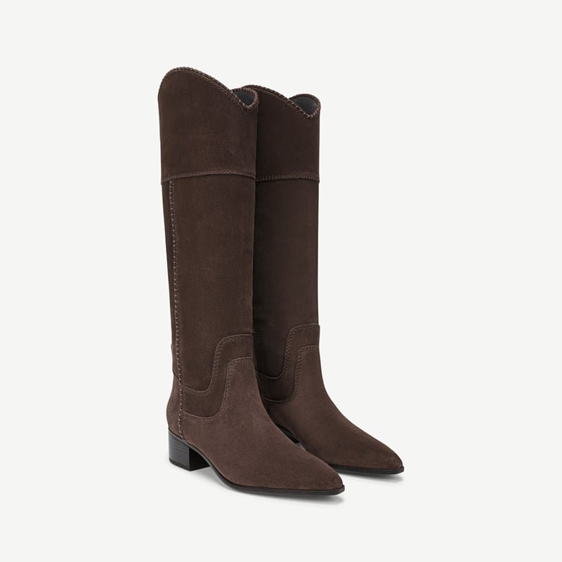 Sarto By Franco Sarto Sarto Finleah Knee High Western Boot (Umber Brown Suede) 10.0 M