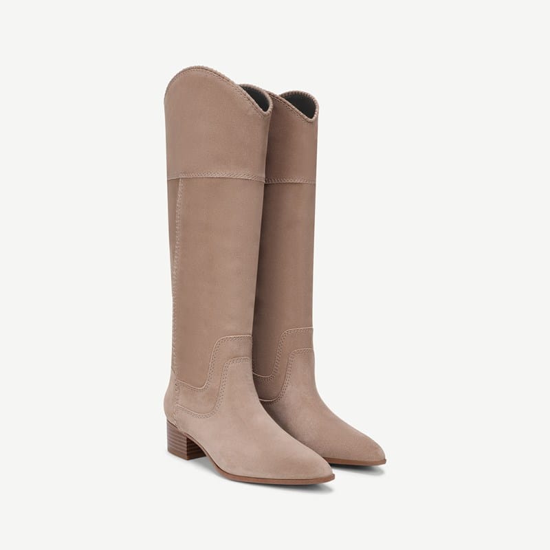 Sarto By Franco Sarto Sarto Finleah Knee High Western Boot (Truffle Brown Suede) 10.0 M