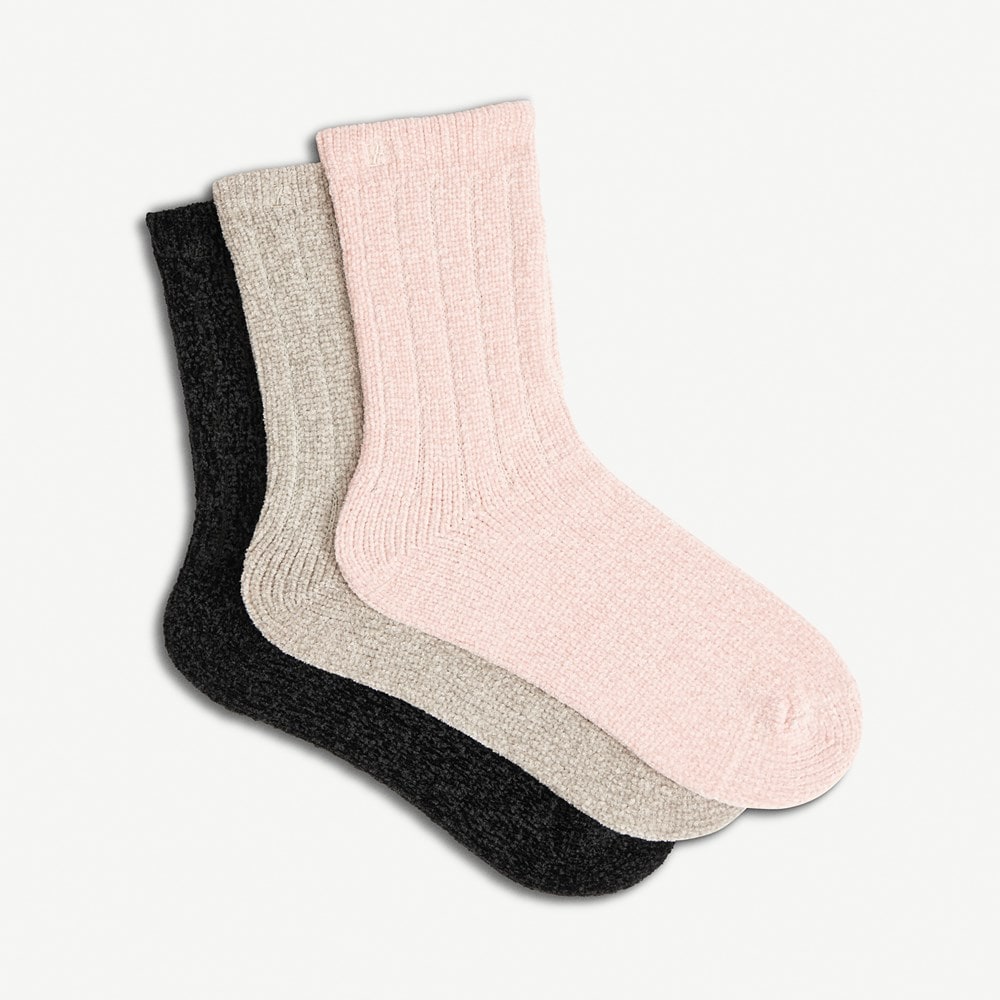 3-Pack Ribbed Chenille Boot Socks - Pair