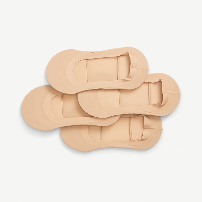 Franco Sarto 4-Pack 1/2 Cushion Invisible Sock Liners Accessories (Nude)