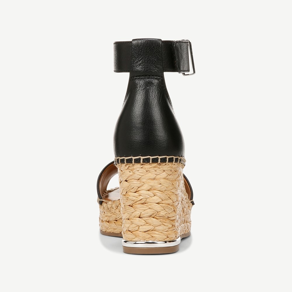 Franco Clemens Raffia Espadrille Wedge Sandal - Back