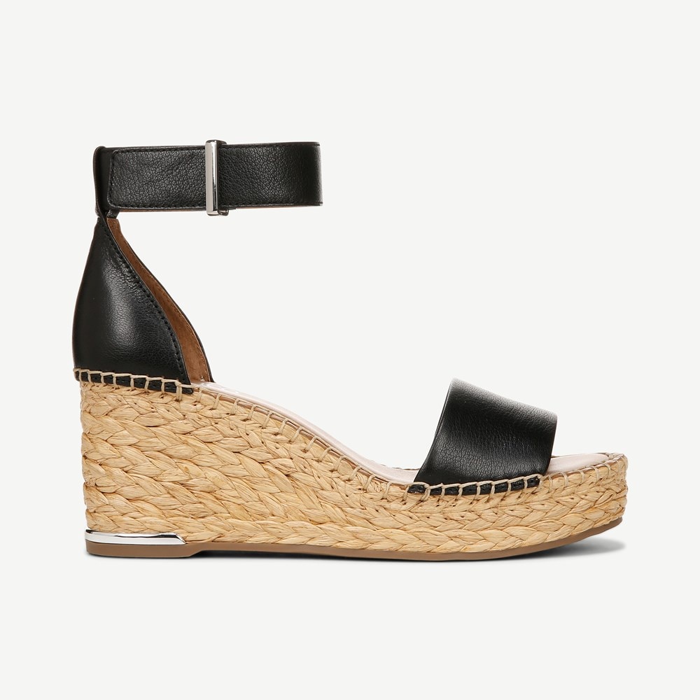 Franco Clemens Raffia Espadrille Wedge Sandal - Right