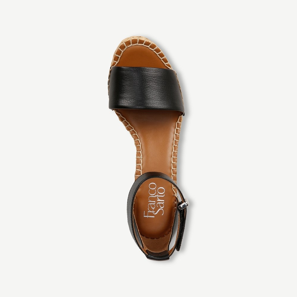 Franco Clemens Raffia Espadrille Wedge Sandal - Top
