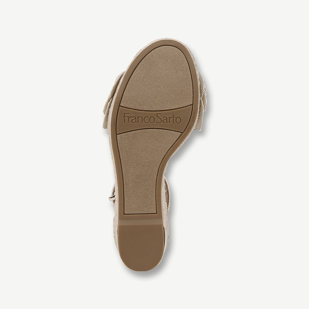 Franco Clemens Flower Espadrille Wedge Sandal - Bottom