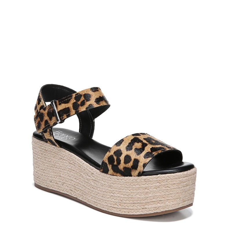 franco sarto leopard wedge shoes