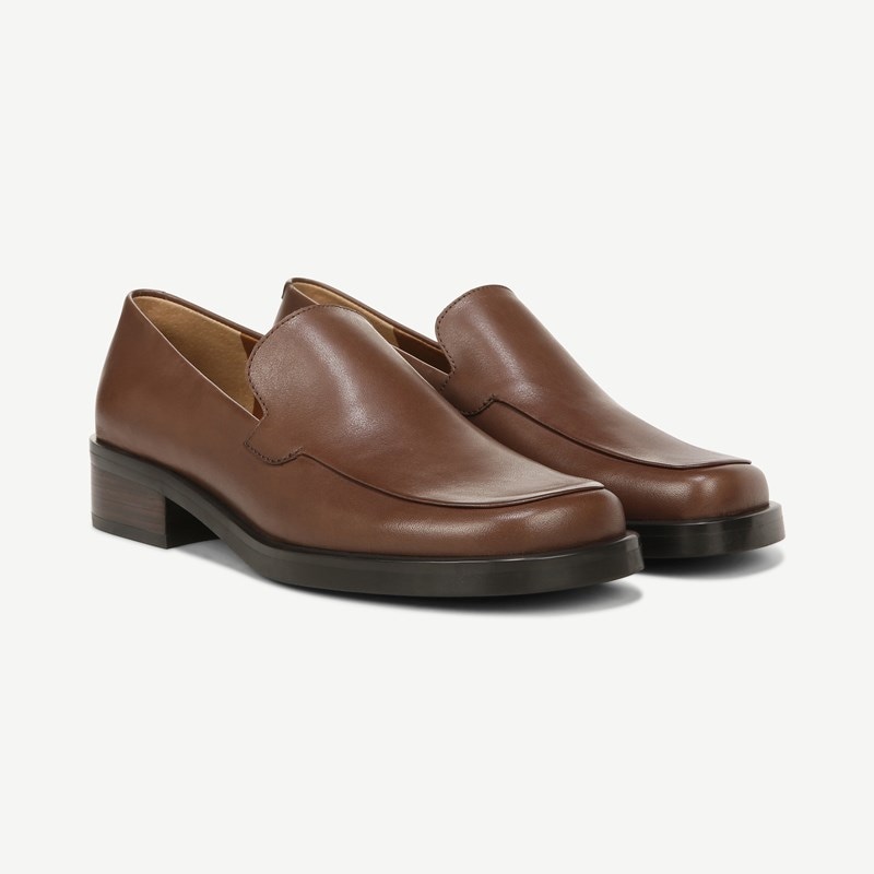 Franco Sarto Franco Bocca Slip On Loafer (Oxford Brown Leather) 9.5 W Round Toe