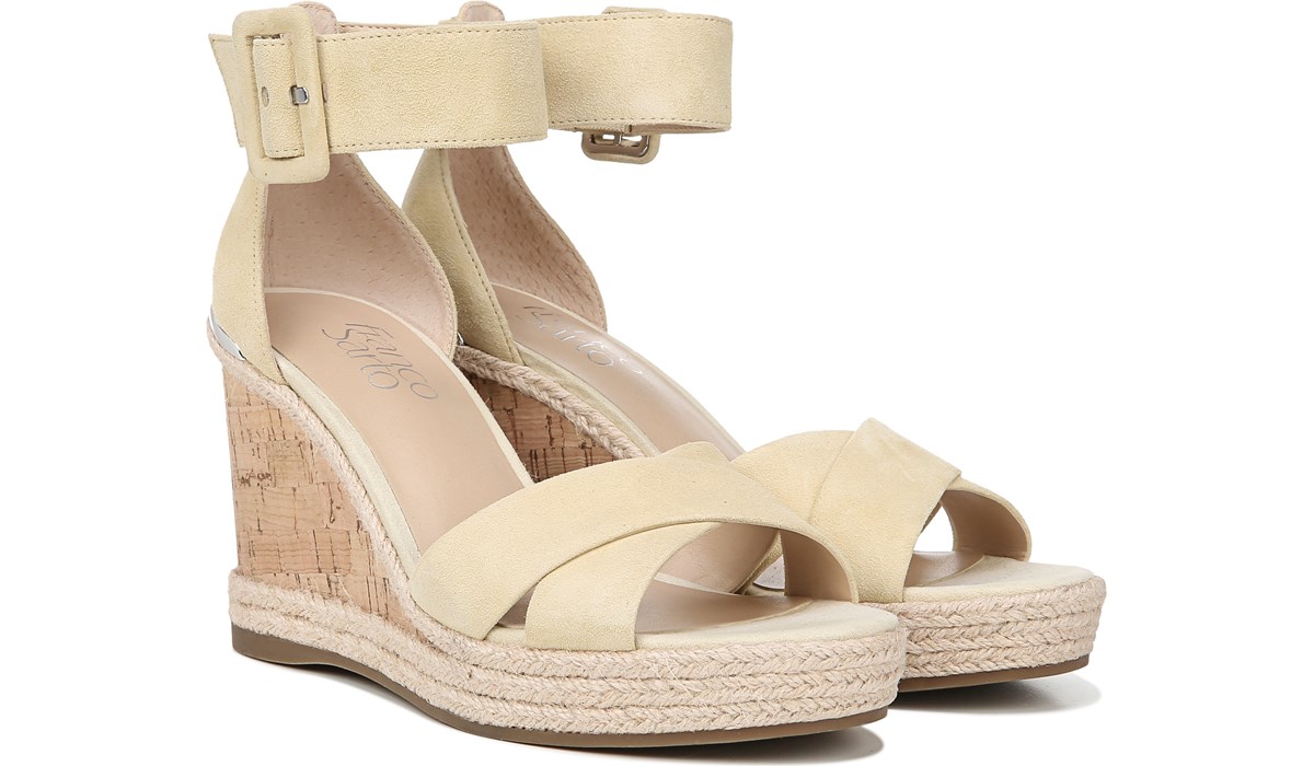 franco sarto yellow wedge