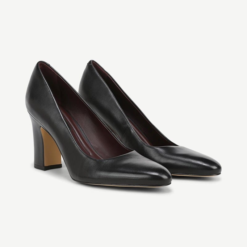 Franco Sarto Franco Flexa Junia Pointed Toe Pump (Black Leather) 9.5 M