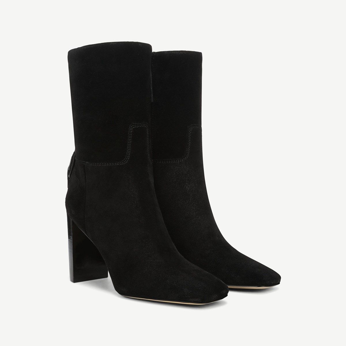 black mid calf dress boots Women's Off The Trail Mid-Calf Faux Leather in improves posture Casual shoes party shoes Lulus | Black Pebble Pointed-Toe
