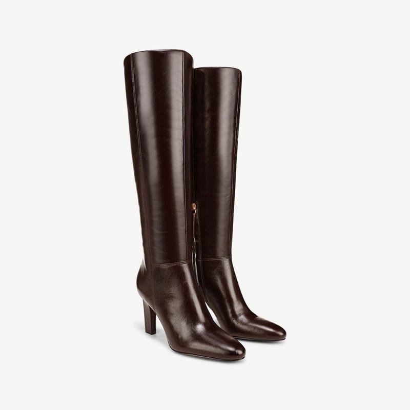 Sarto By Franco Sarto Sarto Flexa Janiya Knee High Boot (Dark Mahogany Brown) 11.0 M Almond Toe